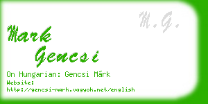 mark gencsi business card