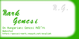 mark gencsi business card